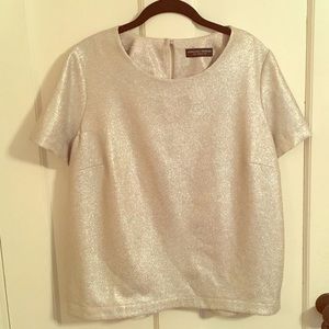 Shiny Silver Dorothy Perkins Boxy Top